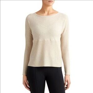 Athleta Cream Merino Wool Hayes Sweater
